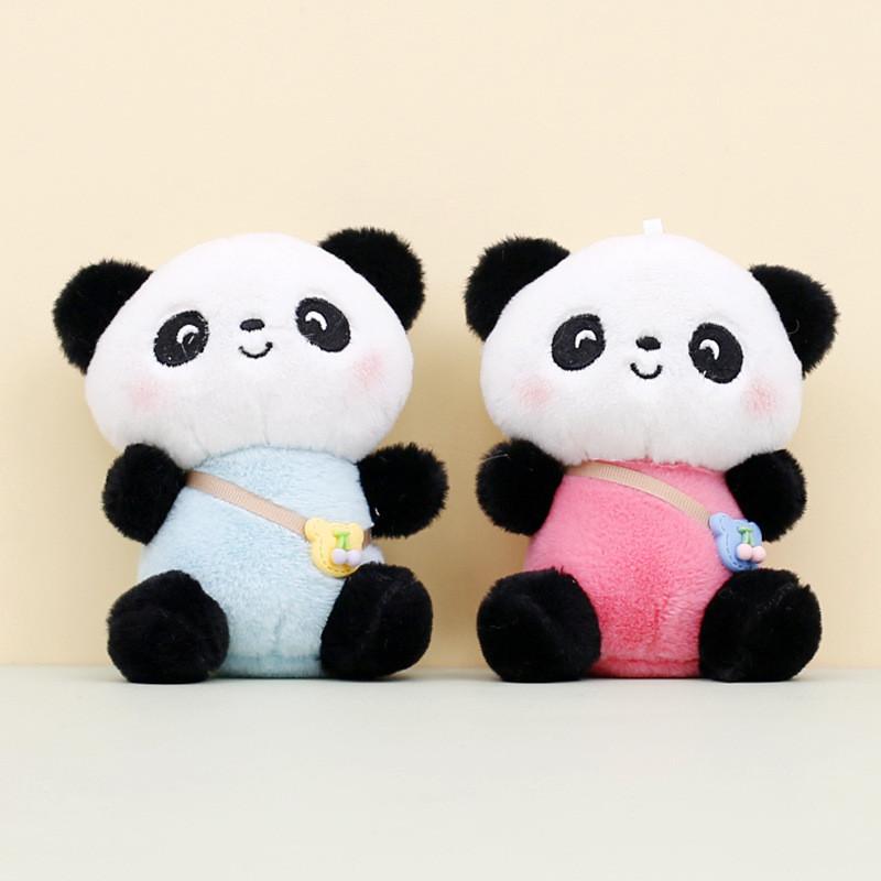 Cute Panda Plush Key Holder Soft Toy Adorable Bag Charm For Couples And Gifts