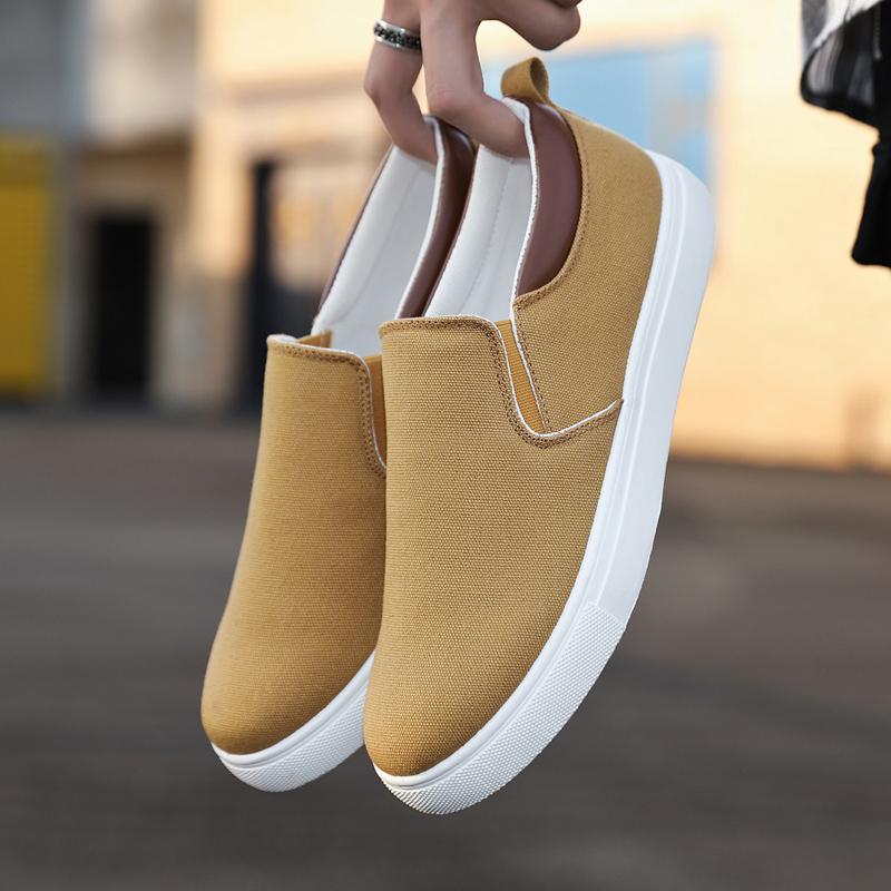 Men's Canvas Shoes Fashion Causal Men Vulcanized Sneakers Slip On Men's Plimsoll Male Trainers Trend Summer Outdoor Loafers Shoe