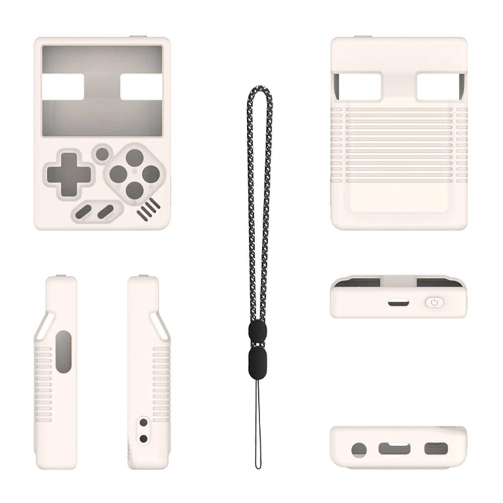 

Силиконовый чехол Противоударный защитный чехол со шнурком Защитная оболочка Рукав Защитная крышка для MIYOO Mini V4 Игровые аксессуары белый