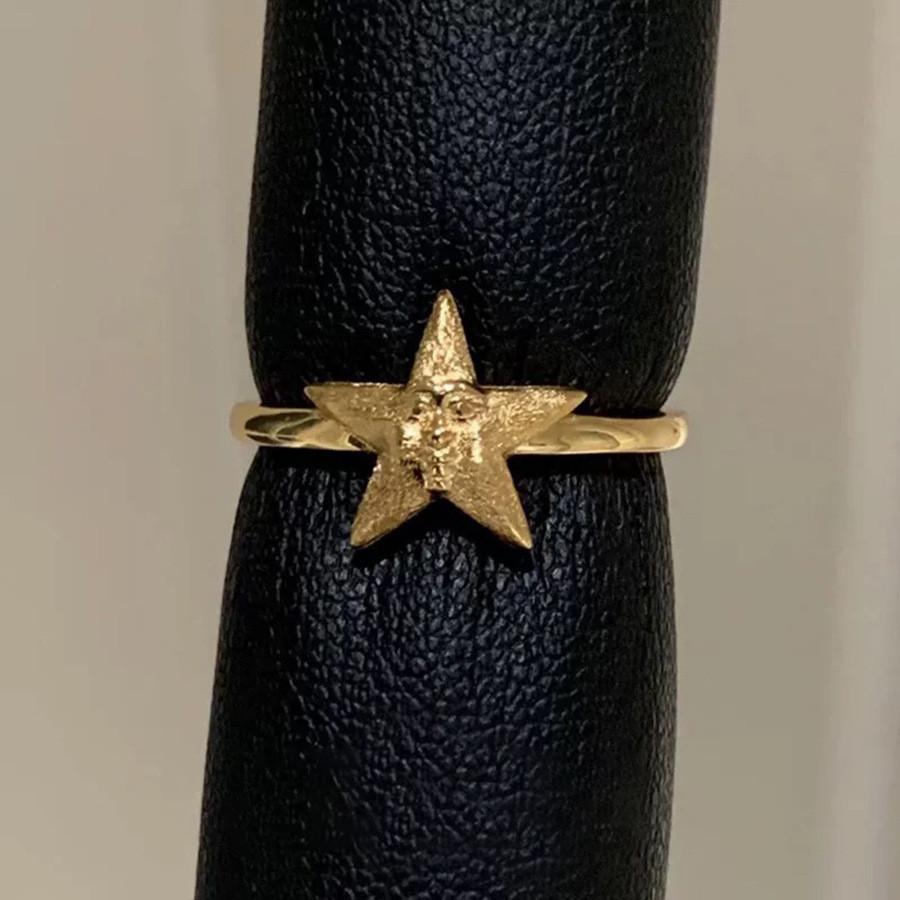 Elegant Copper Star Moon Sun Ring For Women Unique Design Adjustable Size Fashion Accessory