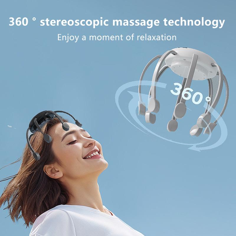 Electric Octopus Claw Head Massager 4 Modes Vibration Scalp Massage Therapeutic Head Scratcher Relief Head Fatigue Improve Sleep
