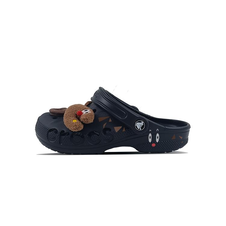 

Crocs Crush Clog EVA Шоколадный Beya Пляжные Расписанные вручную Милые Жемчужные Нишевые Универсальные Обувь с отверстиями Унисекс Черный 36-37 чёрный