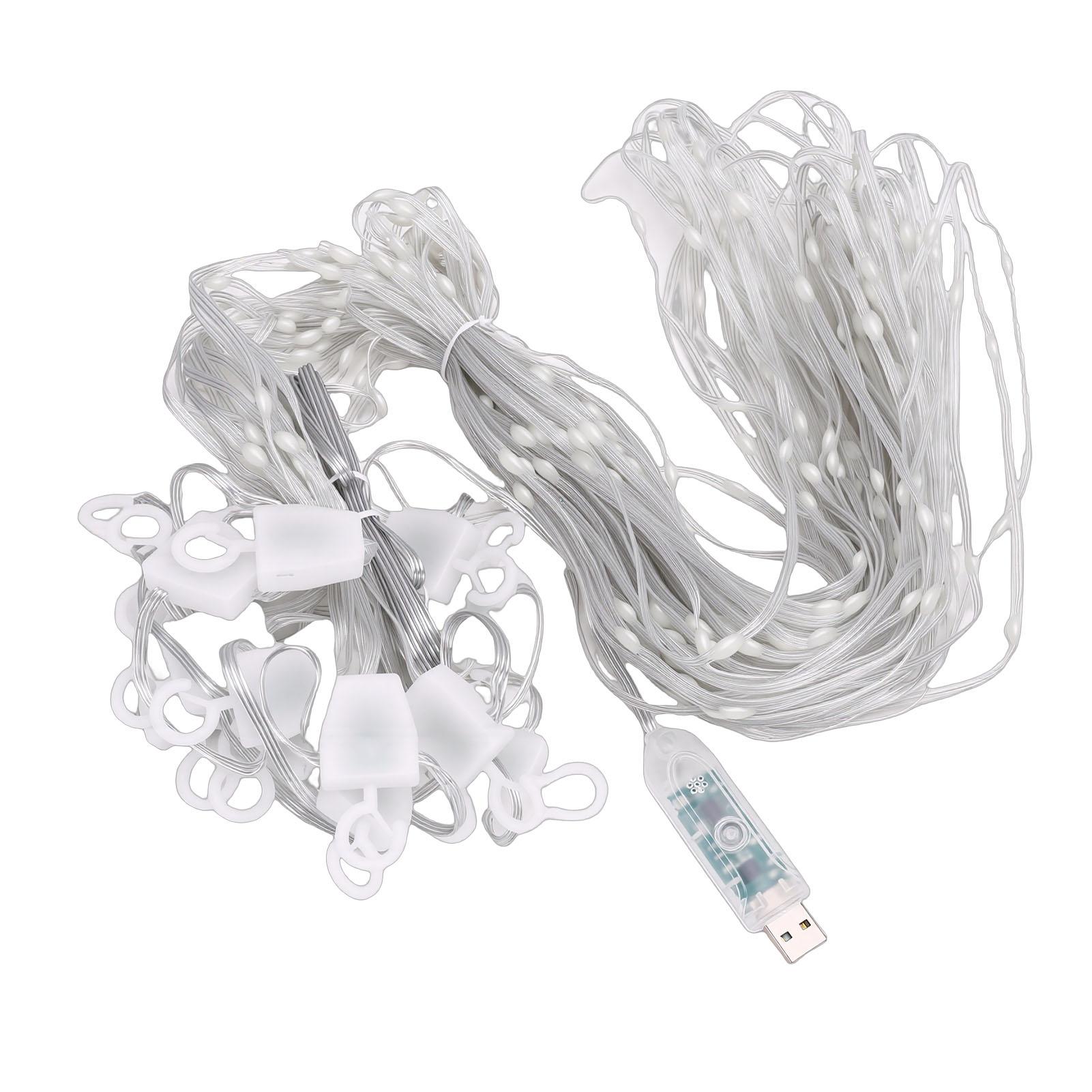 

400 LED Smart Curtain Lights Color Changing RGB Fairy Lights DIY Hanging String Lights IP42 Water Proof with App Remote 6.56ft Width 6.56ft Height 3.94in LED Spacing