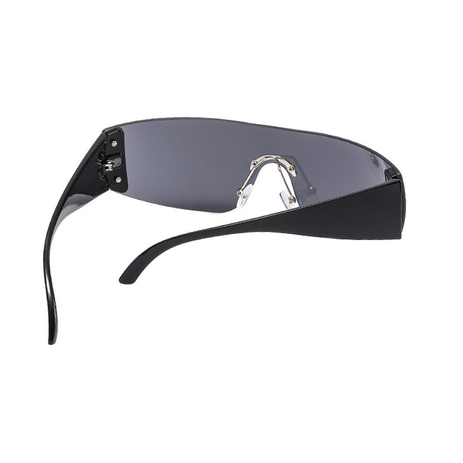 Punk One Piece Sunglasses Goggle Rimless  Oversized Sports Sun Glasses Shades Eyewear Uv Female Wrap Around Goggles