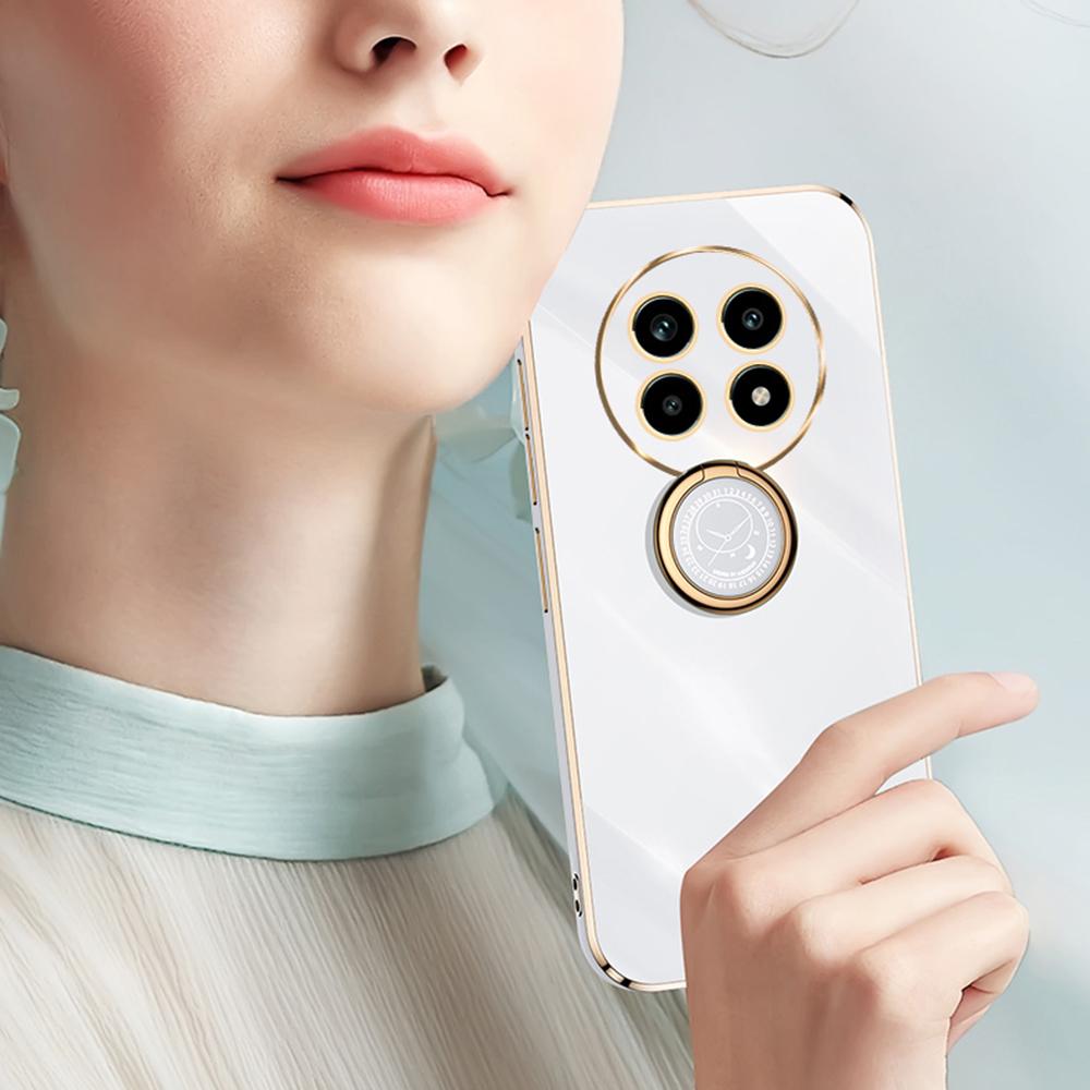 XINLI Dla Realme 13 Pro 5G (Światowy)/13 Pro+ 5G (Światowy) Etui Ring Podstawka Elektroplaterowany TPU Pokrowiec na Telefon