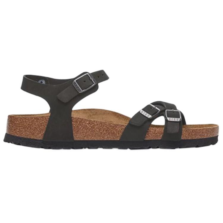 Birkenstock Kumba Nubuck Beach Sandals Women's Black Narrow 1029526