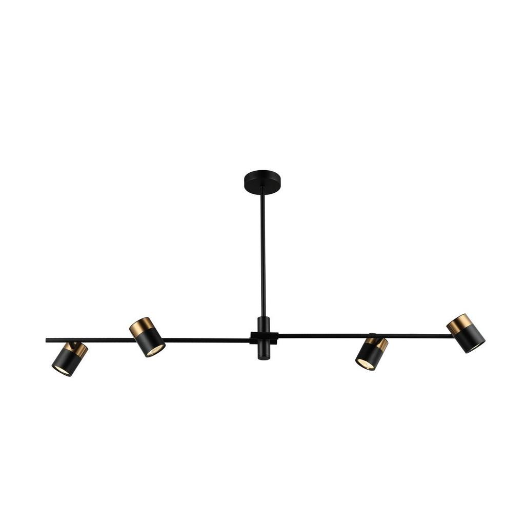 Lampa sufitowa z reflektorkami ELICE PND-58892-4-BK-BRO Italux