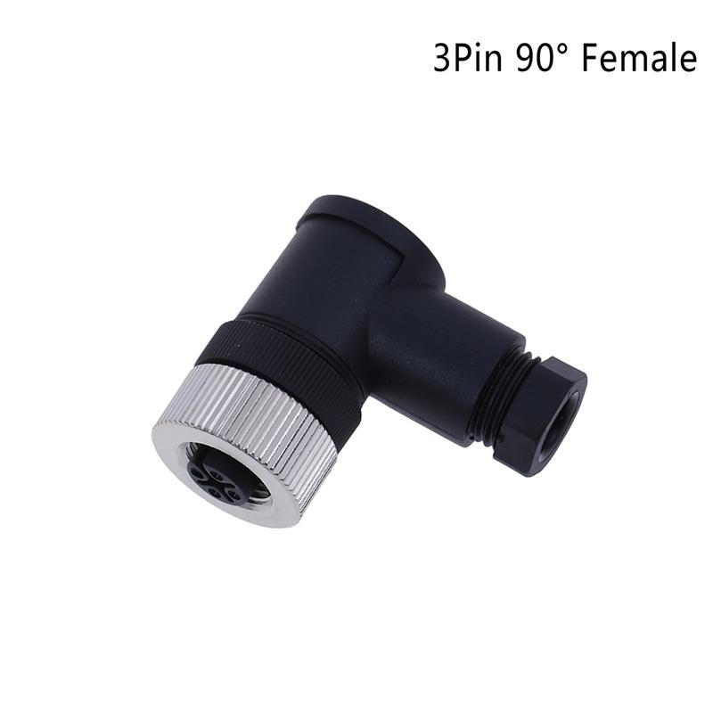 1Pc M12 Sensor Connector 3/4/5 Pin Male/Female Straight/Right Angle Plug