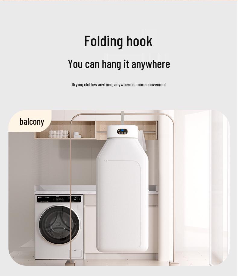 Foldable Portable Automatic Clothes Dryer for Dorms and Homes