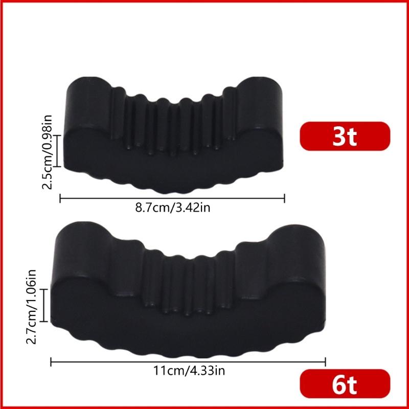 2 Peças de Pastilhas de Suporte Reforçadas de Borracha para Equipamento de Elevação de Veículos de 3 Toneladas 6 Toneladas Proteção de Trilho Pad na Cor Preta