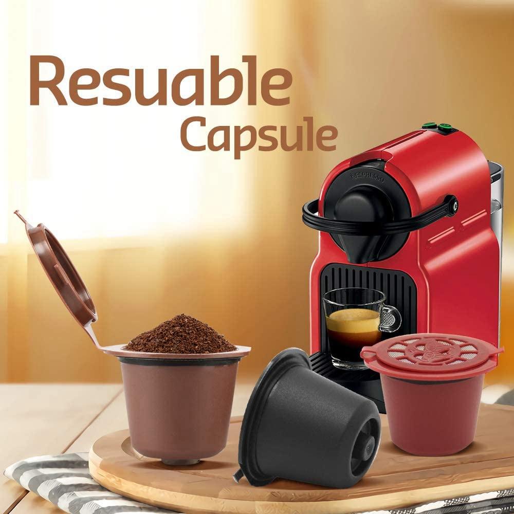 

3 Pcs Refillable Reusable Espresso Capsule for Nespresso Coffee Machine Reusable Capsule Refill Empty Capsule United States