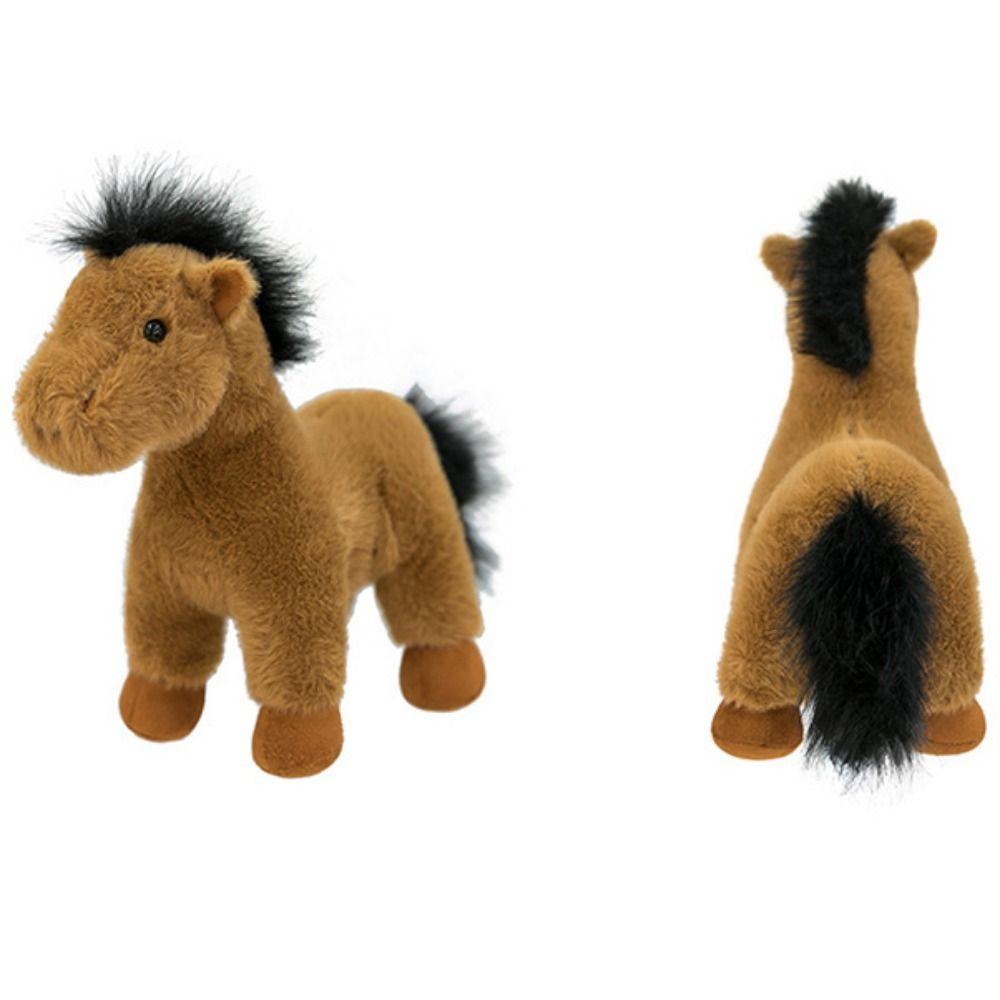 Stuffed Tail Horse Plush Toys Simulation Cartoon Horse Stuffed Toy  Children
