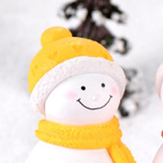 Dollhouse Dolls Lovely Miniature Bonsai DIY Couple Snowman Model Figurine Landscape Decor