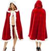 Premium Quality Adult Christmas Mrs Santa Claus Cosplay Costume Fancy Hooded Cloak Manteau Xmas For Festive Celebrations