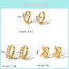 Light Luxury Geometric Zircon Earrings For Women With Stainless Steel Hoops Perfect For Casual And Office Wear