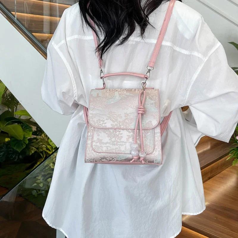 Embroidered Chinese Style Backpack with Chinese Style New Luxury Versatile Single Shoulder Unique Multifunctional Bag
