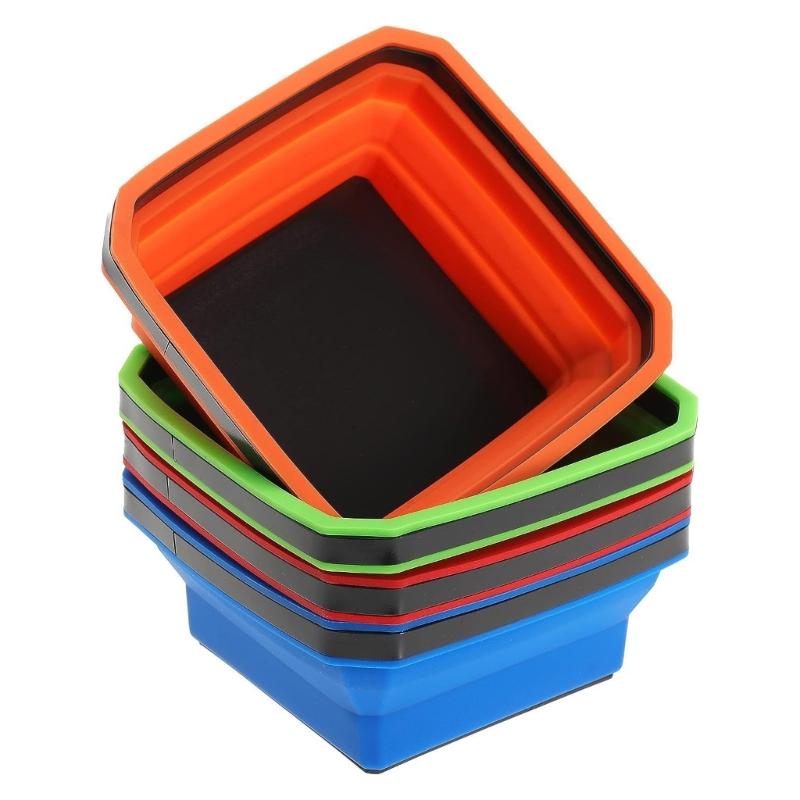 Soft Silicone Magnetic Screw Bowl With Collapsible Feature Magnetic Screw Tray For NonSlip Grip And Secure Part Holding