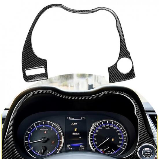 Carbon Fiber Inner Driver S Dashboard Frame Cover For Infiniti Q50 Q60 2014-