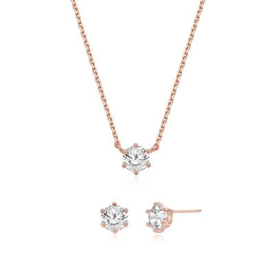 Silver Earrings and Necklace Sc1340