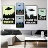DLKKLB Vintage Classic Movie The Poster I Want To Believe Poster Bar Cafe Home Kraft Paper Decorative Paintings Wall Sticker