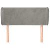 VidaXL Headboard with Ears Light Grey 103x23x78-88 Cm Velvet3116906