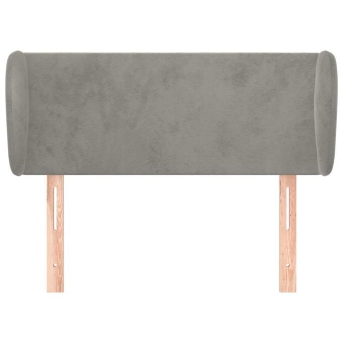 VidaXL Headboard with Ears Light Grey 103x23x78-88 Cm Velvet3116906