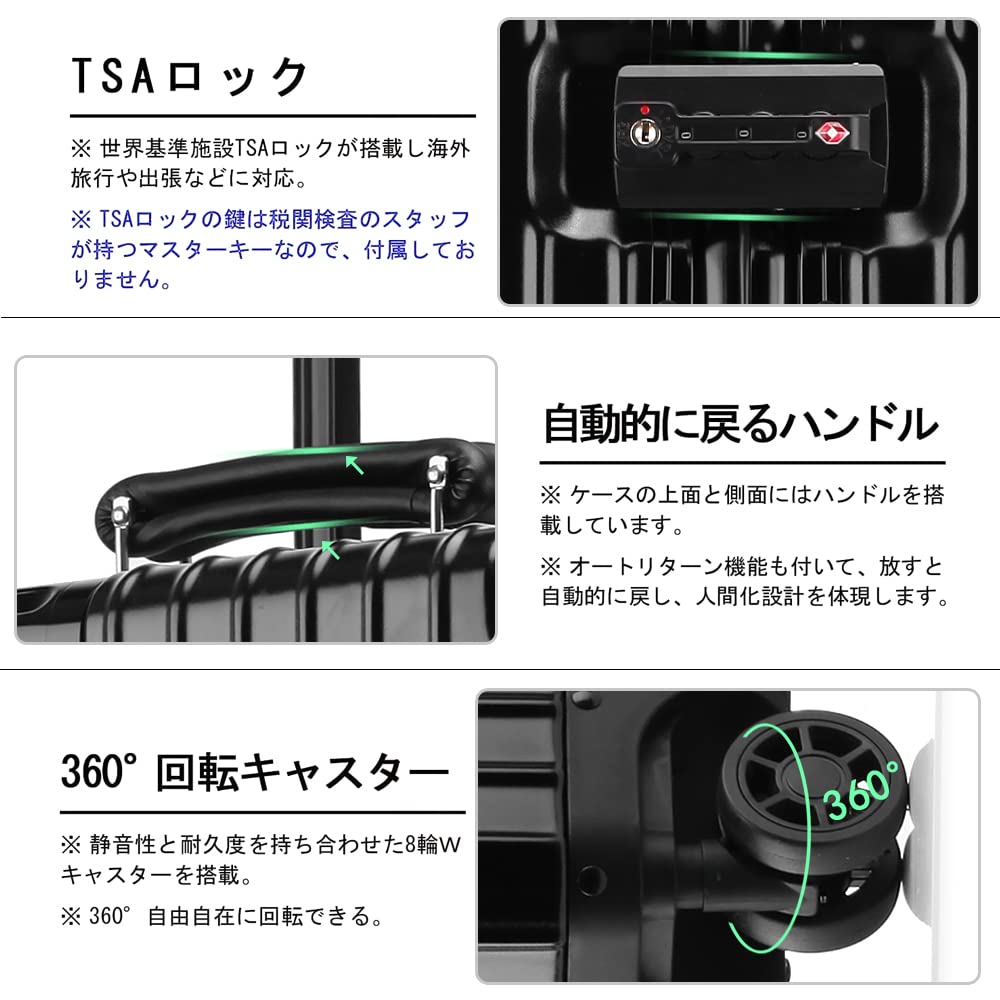 Suitcase Aluminum Frame Lightweight Carry Case Shockproof Carry Case Carry Bag Popular Large TSA Lock Quiet Travel Business Suitcase 1608 [lanbao]