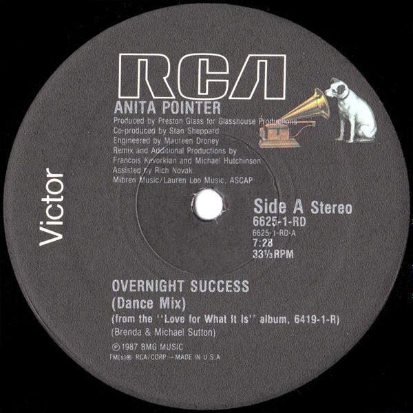 

12inch Record ANITA POINTER - Overnight Success 66251RD RCA 1987 US Soul/Funk Used