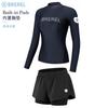 Womens Long Sleeve UPF 50 Rash Guard Swimsuit With Chest Pad Snorkeling Surfing Jellyfish Protection