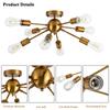 Modern Sputnik Ceiling Chandelier Satellite Hanging Lamp Lustre Light Fixture 6 8 10 Iron Spider Home Living Dining Room Decor
