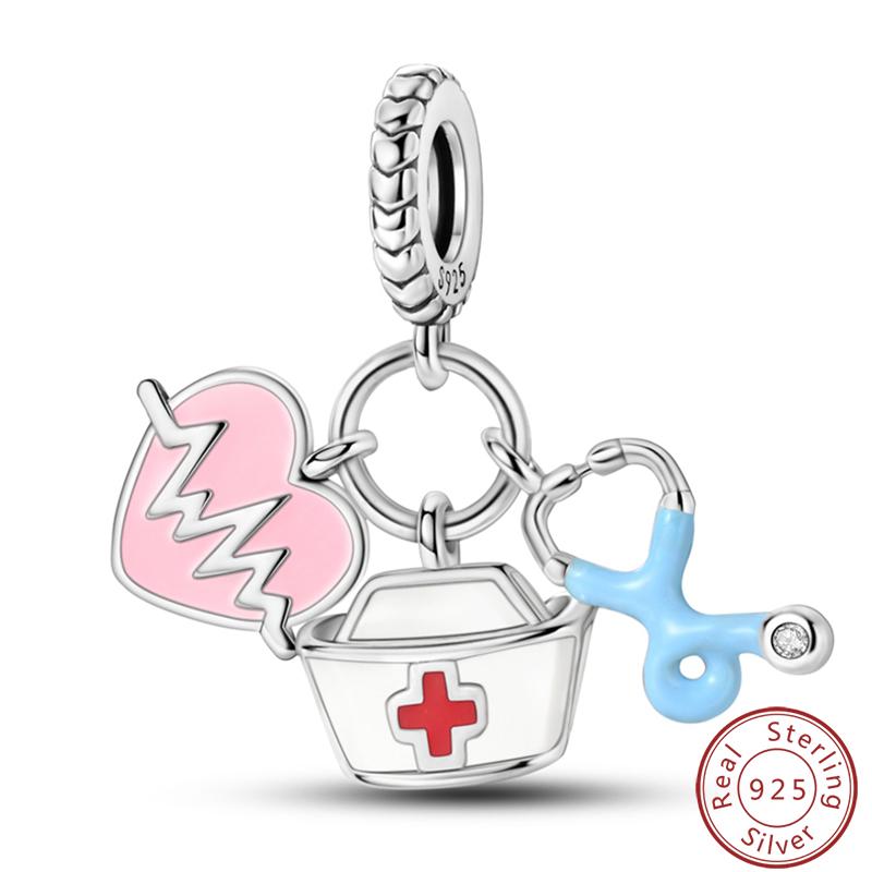 Professional Series Copper Doctor Teacher Painter Musician Charms Beads 3Mm Diy Fine Jewelry Making