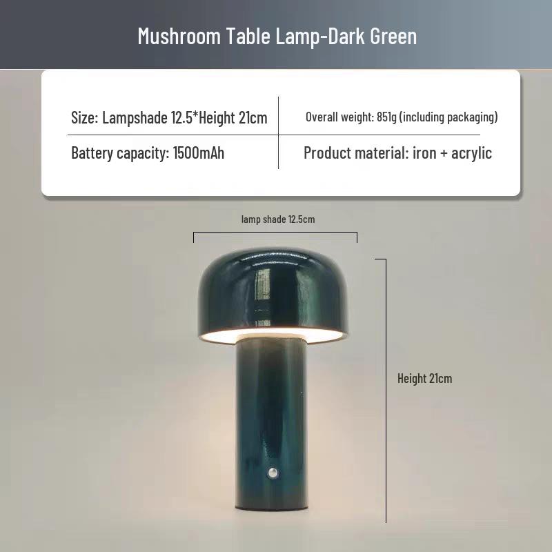 Nordic Style Mushroom Desk Lamp: Creative Bedside, Bar, Bedroom Atmosphere Light