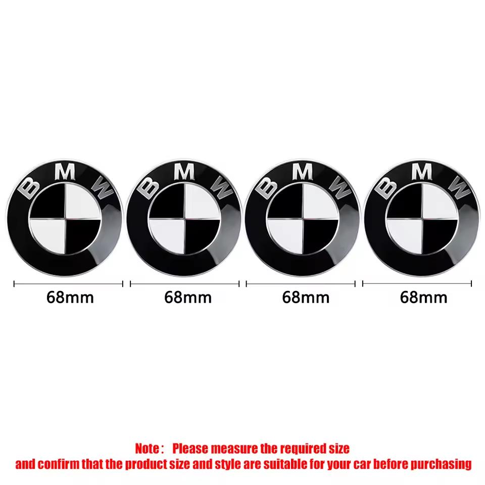 4ks 56/68mm Styling auta Středové krytky nábojů kol Kryty ráfků pro BMW E36 E46 E53 E90 E60 E61 E93 E87 X1 X3 X5 F30 F20 G30