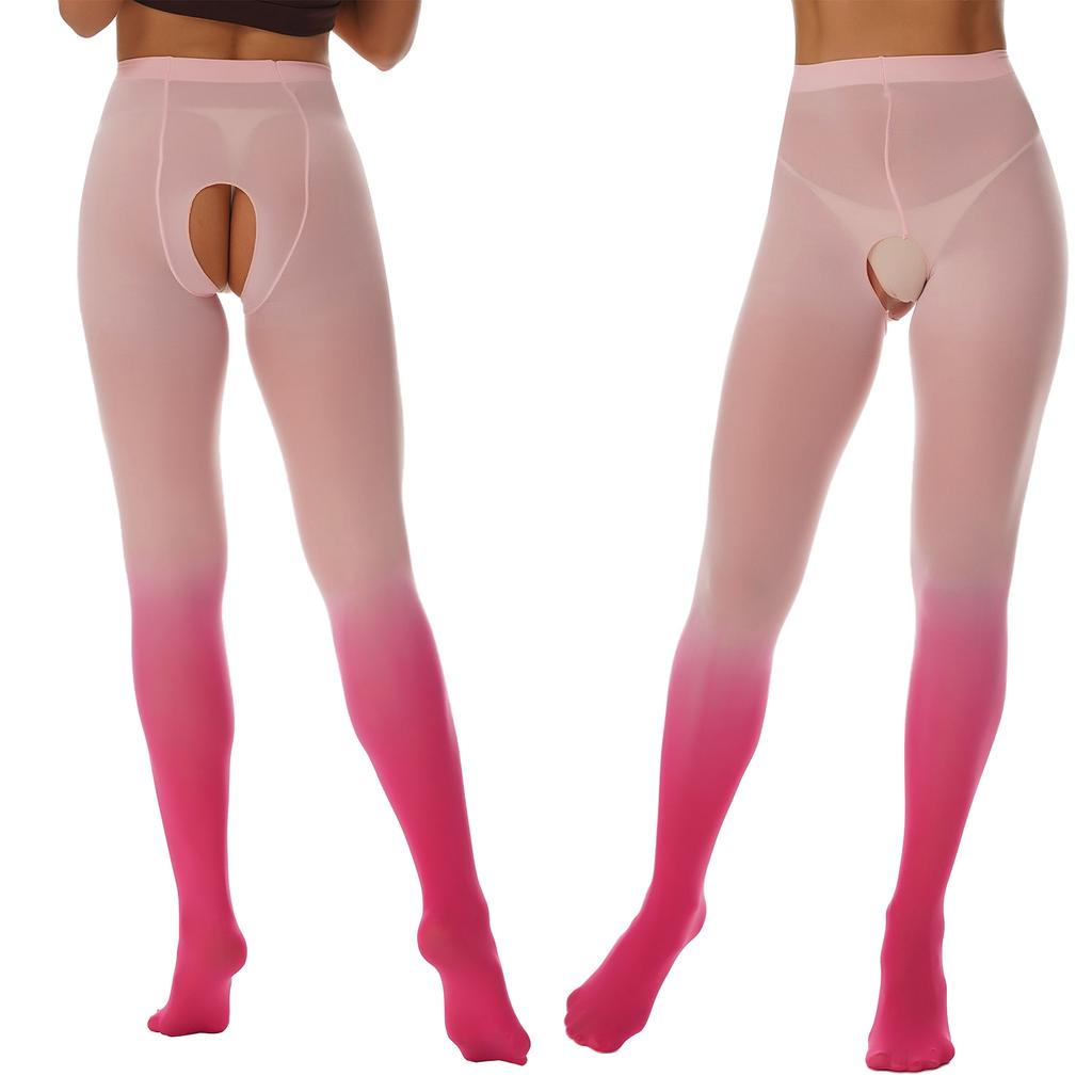 Damskie legginsy z elastycznym pasem w kolorze gradientu Spodnie rajstopy