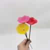 Mini Poppy Flower Stakes Bee Cups