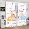 2pcs- Little Animals Polyester Curtains, Pole Bag Curtains 42*84, Bedroom, Living Room, Home Room, Party Decoration