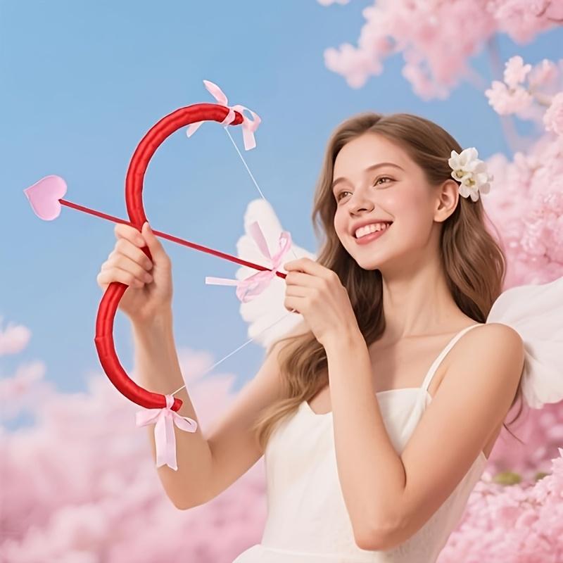 Set Arco e Frecce di Cupido per San Valentino Festa in Costume da Cupido Oggetti di Scena per Foto Matrimoni Decorazioni Cosplay Oggetti di Scena per