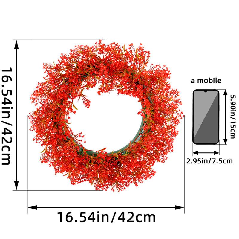 Simulation Flower Port Love Spring Wreath Outdoor Courtyard Door Hanging Decorative Shooting Props