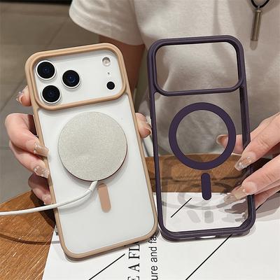 Luxury Magnetic Shockproof Phone Case for iPhone 17 Air 16 15 14 Plus 13 12 11 Pro Max for Magsafe Wireless Charge Cases Cover