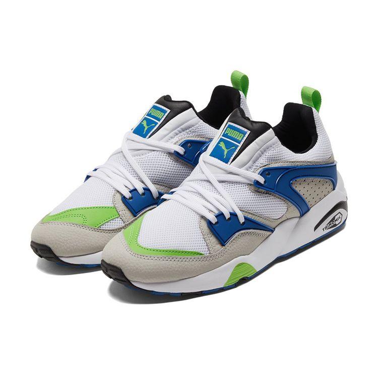 Puma Blaze of Glory Reverse Classics - Bílé unisex tenisky Černá Šnorchlově modrá 383532-02