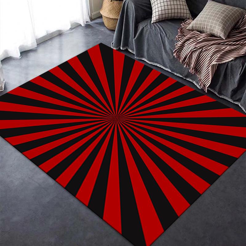 2025 New Red&Black Carpet Rug for Living Room Bedroom Home Sofa Decoration,Kids play Non-slip Floor Mat34