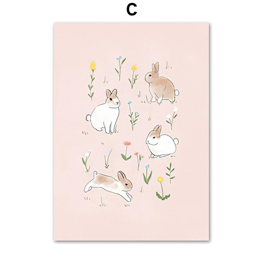 Ostern Frühling Pastelle Minimalismus Leinwand Malerei Nordic Poster Und Drucke Wand Kunst Bilder Für Wohnzimmer Wohnkultur