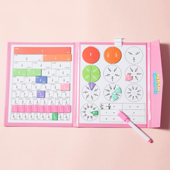 1 Set Magnetic Fraction Demonstration Book Fraction Learning Magnetic Tiles Circles