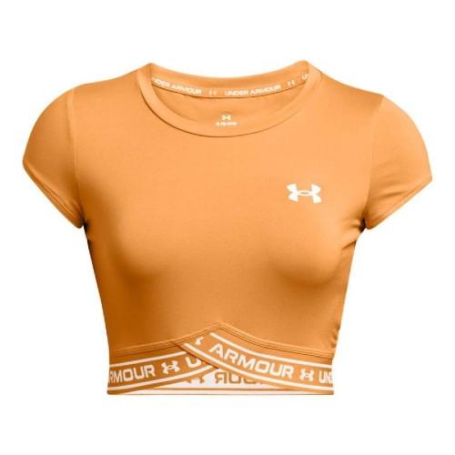 Under Armour Womens/Ladies Logo Crossover Hem Crop Top