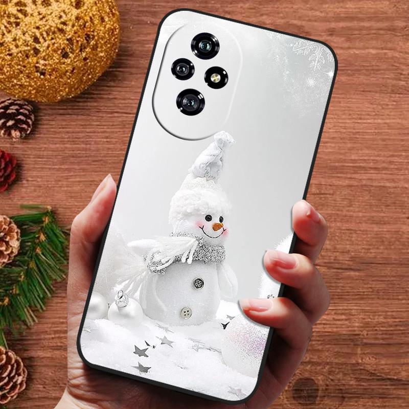 Christmas Silicone Soft Case for Honor 200 Pro 200 Lite 5G 90 Smart X5B Plus Cover Bumper for Honor X6B X6A Cute Bumper Funda