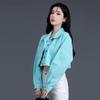 Lake Blue Women's High-Waist Petite Denim Jacket - Colorful Spring/Autumn 2025 Collection - Ultra Short Length