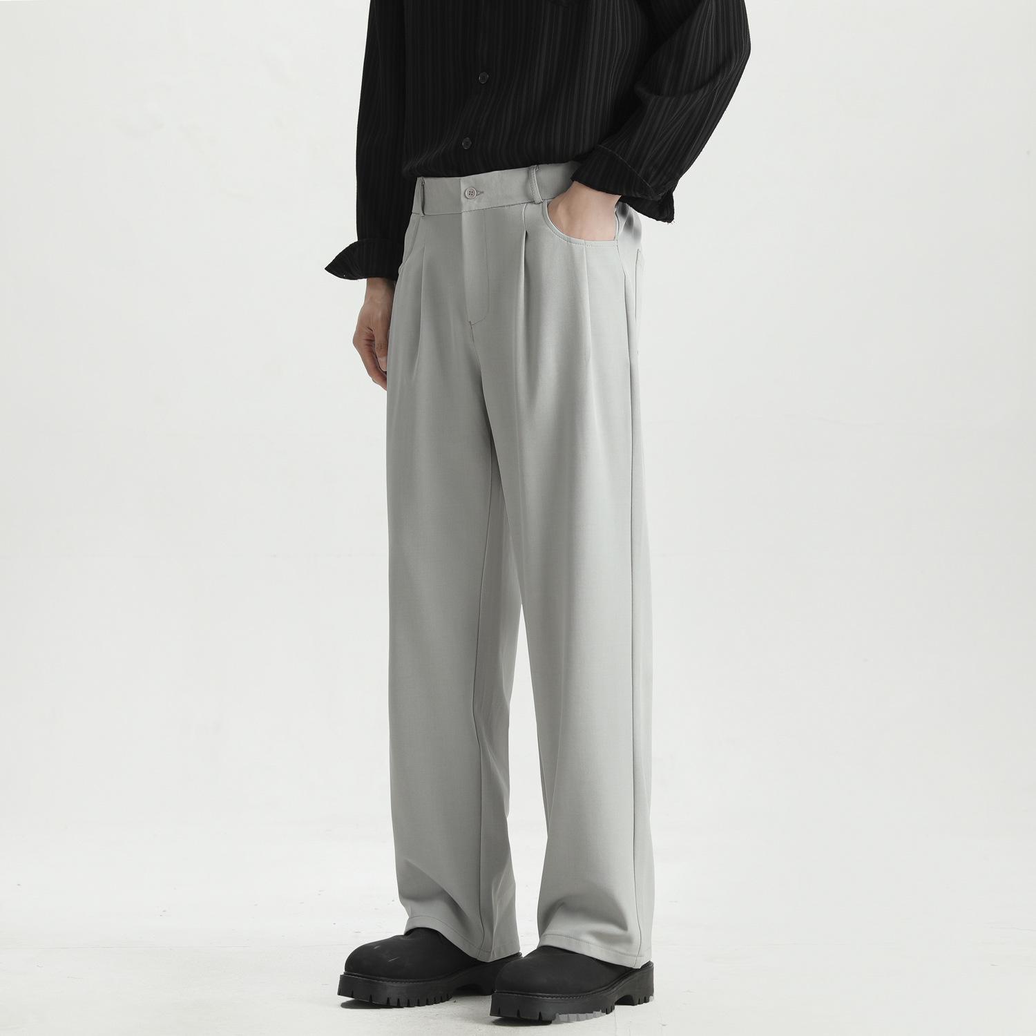 

Women s Wool Slimming Grey Straight-Leg Pants 3XL світло-сірого кольору