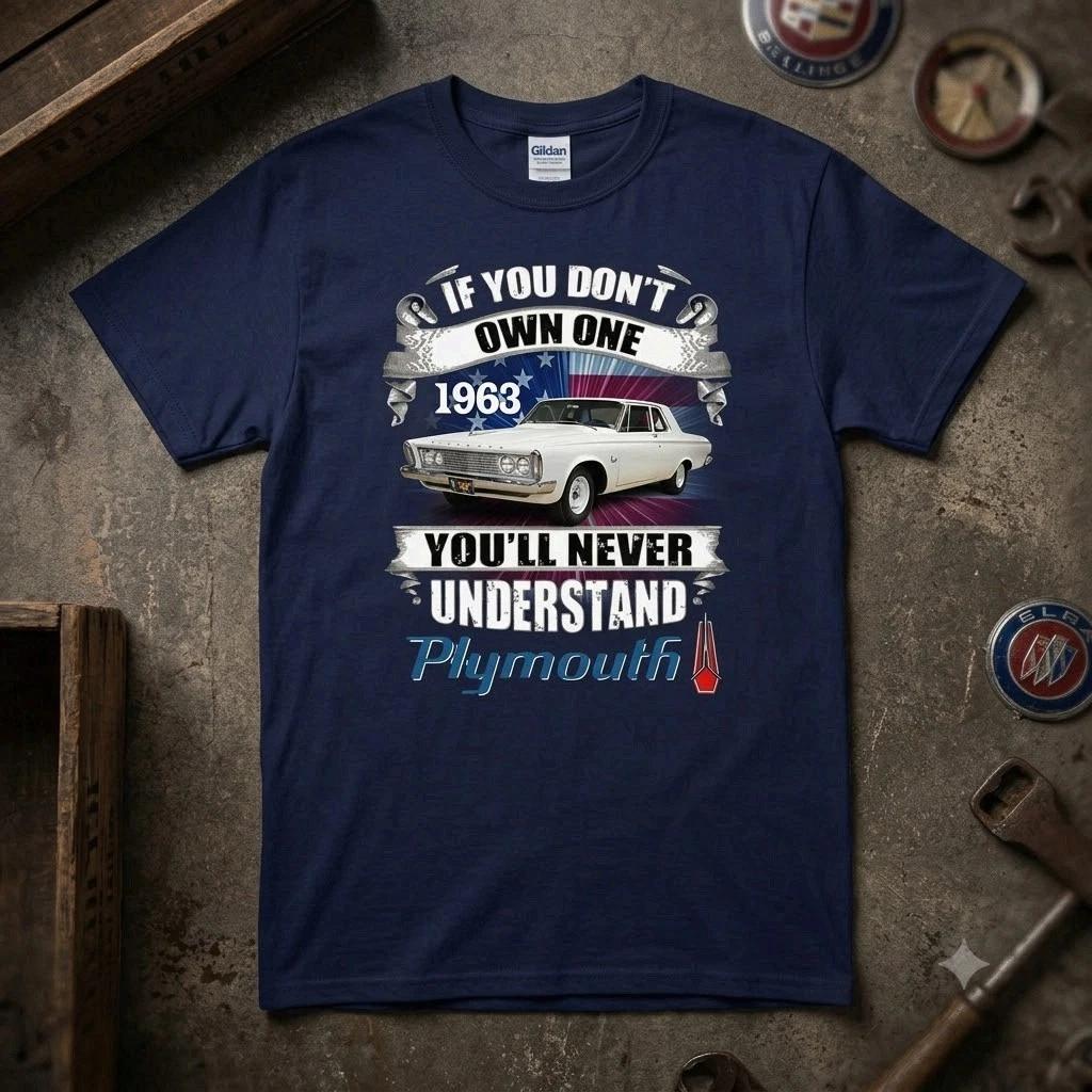 1965 Plymouth T-Shirt Retro Plymouth Car Graphic Tee XXL