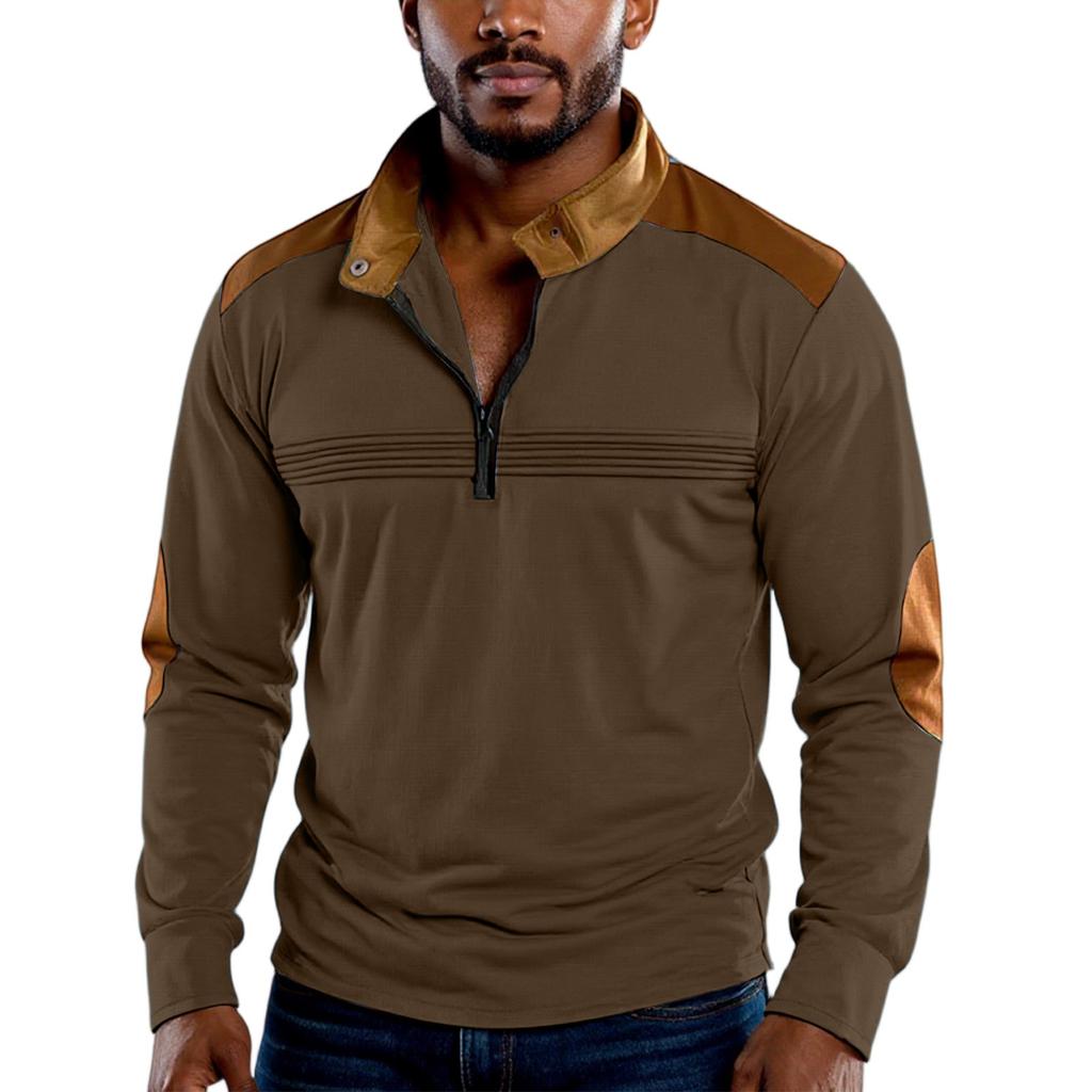 Shirt Button Pocket Men's Sports Shirt V-neck Casual Top