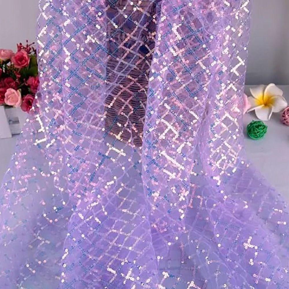 PVC Sequin Mesh Fabric Polyester Stage Performance Fabric DIY Baund Material  Stage Performance